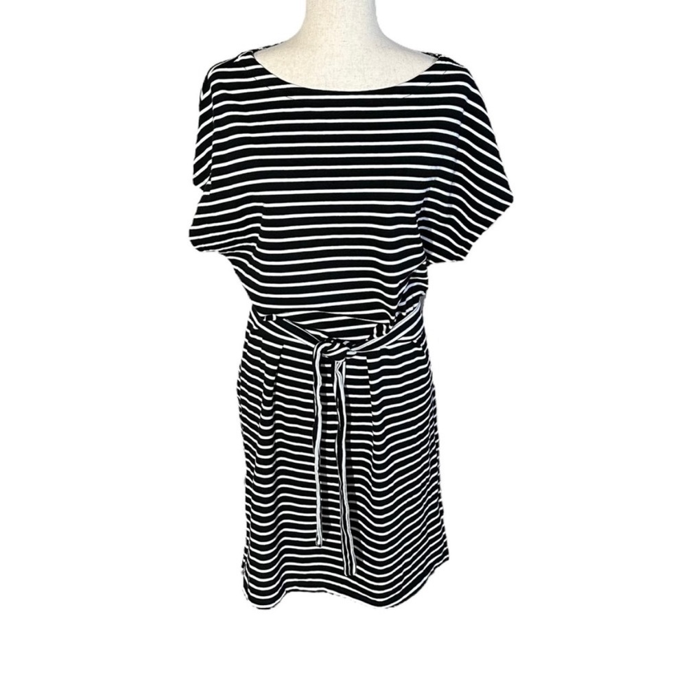 NWOT Lauren Ralph Lauren Black/White Striped dress